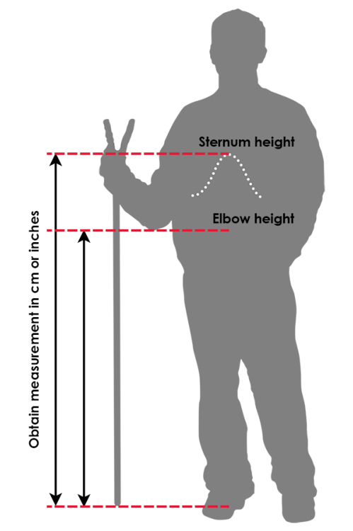 sizing walking sticks