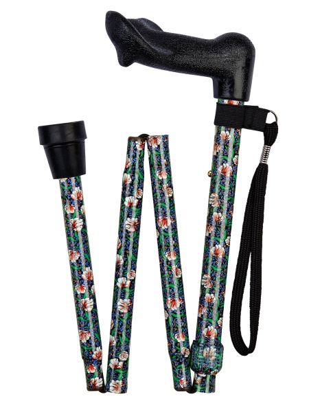 Anatomical Right Handed Morris Pattern Folding Walking Stick