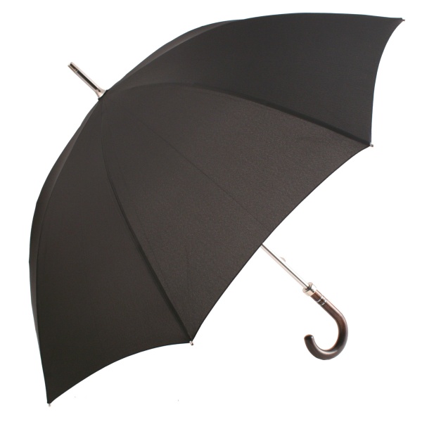 Smoked Acacia Crook Handled Umbrella