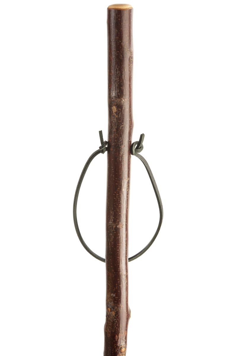 Traditional One Piece Solid Wood Walking Stick with Metal Spike – The Walking  Stick Company