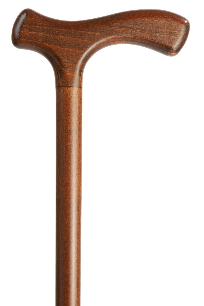 Brown Economy Crutch Handled Extra Long Walking Stick