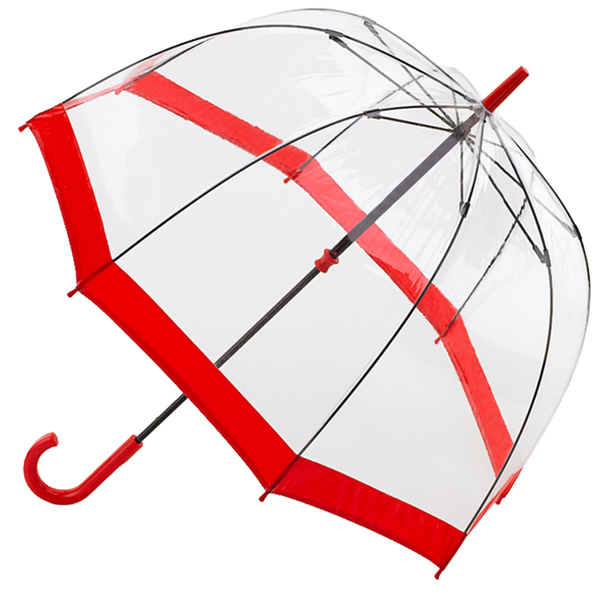 Fulton Birdcage Umbrella - Red Trim
