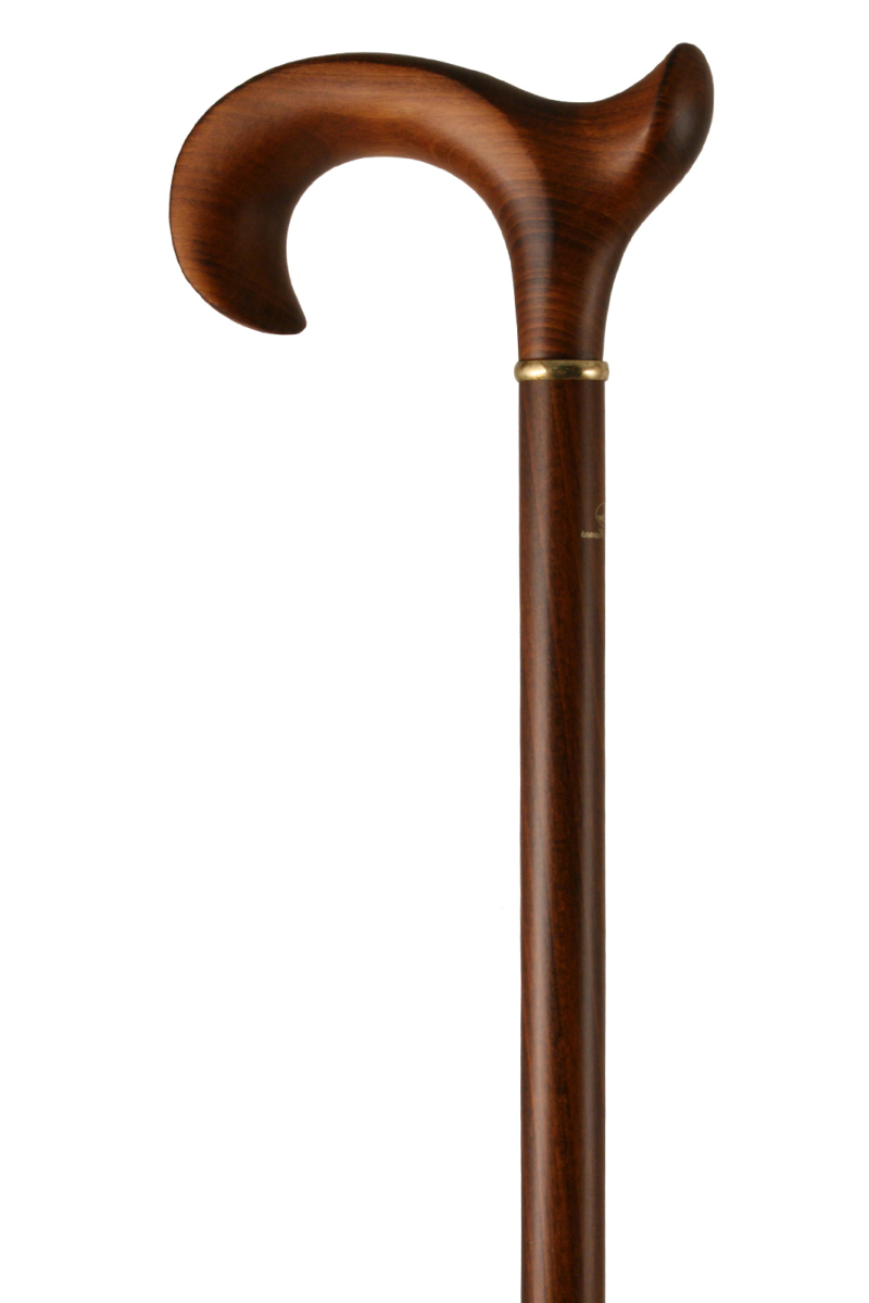 Beech Scorched Fashioned Derby Stick - Left | Stick & Cane Shop