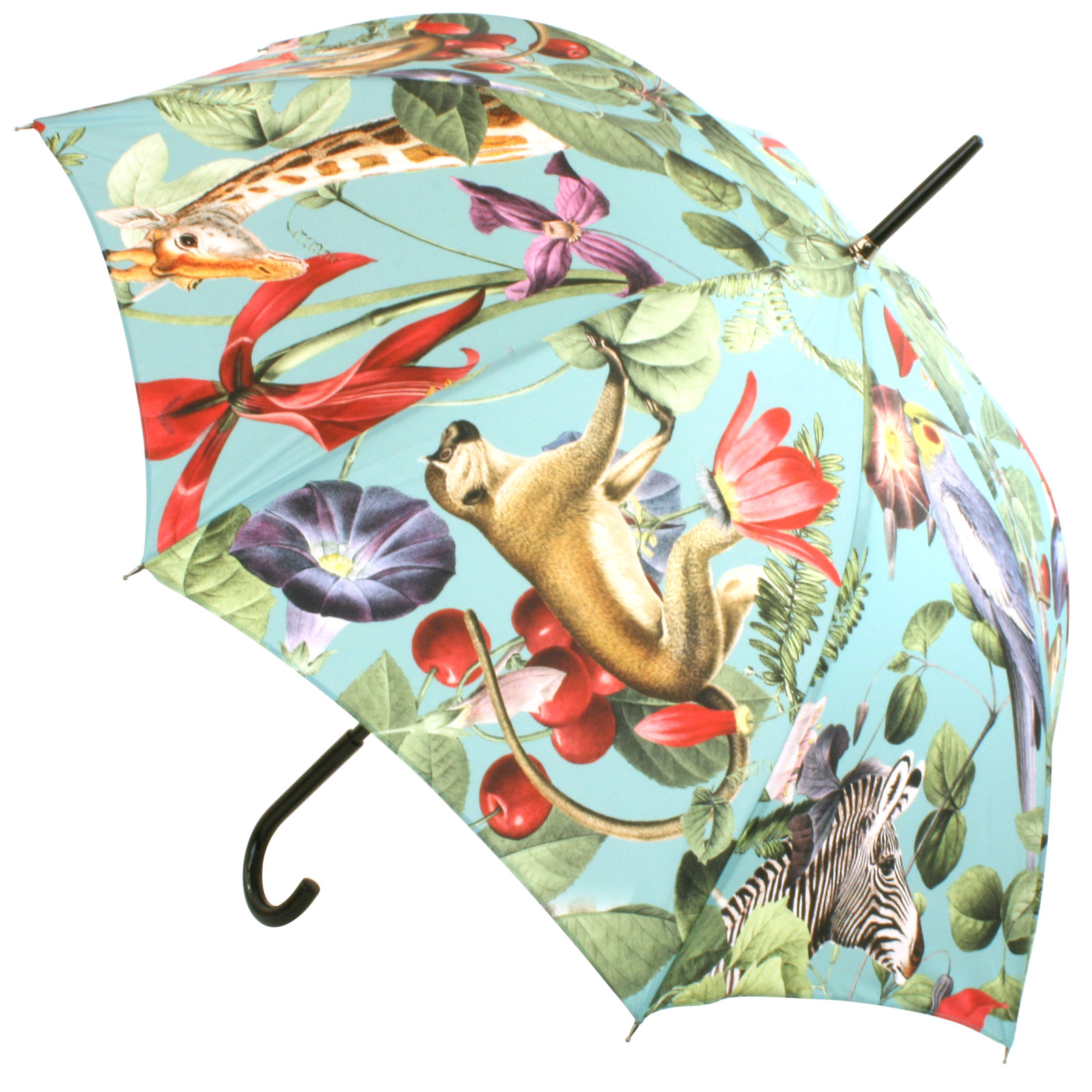 Jungle - Animaux de Safari - Mint Walking Length UVP Umbrella by Guy de Jean