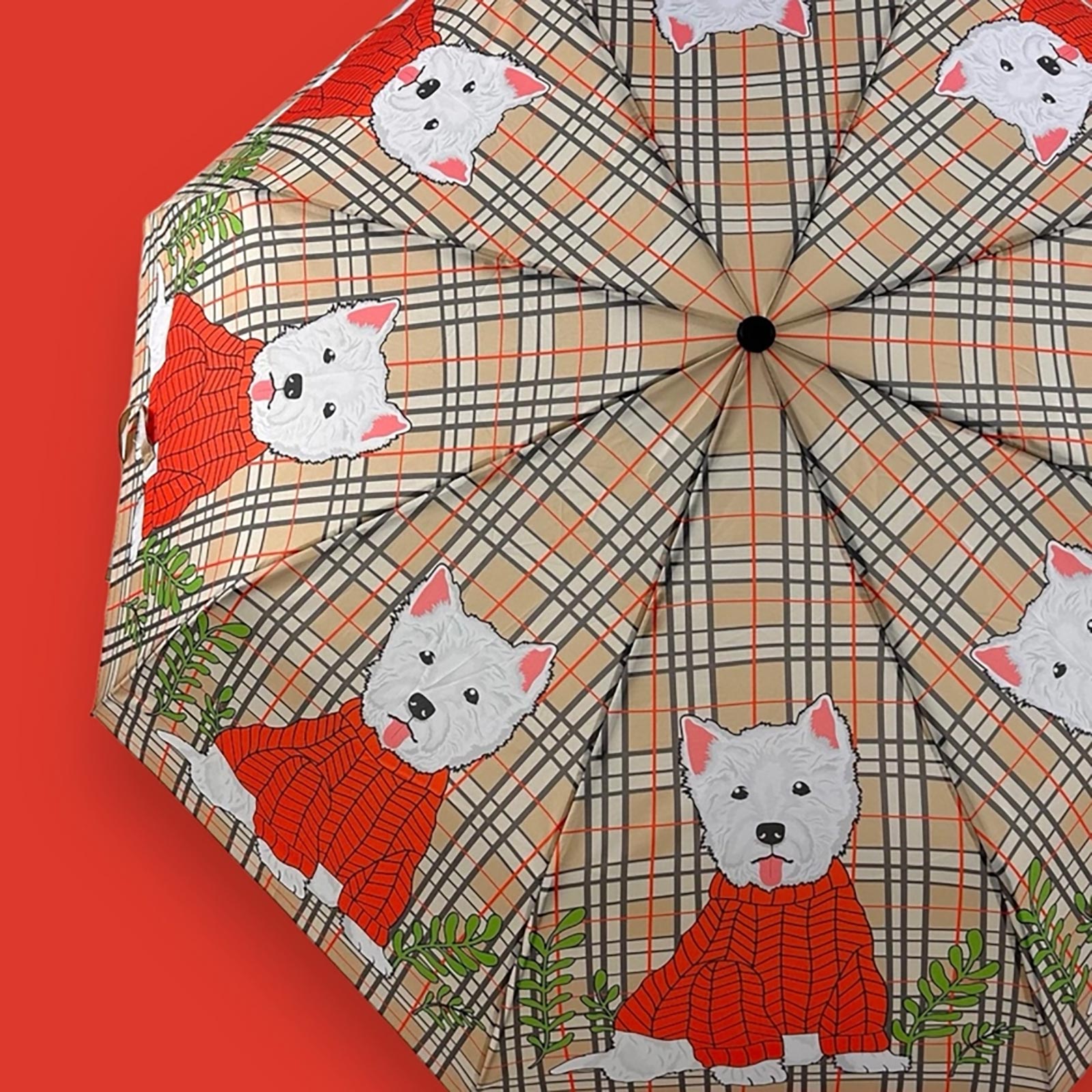 Westie Umbrella - Red Westie Umbrella - Red