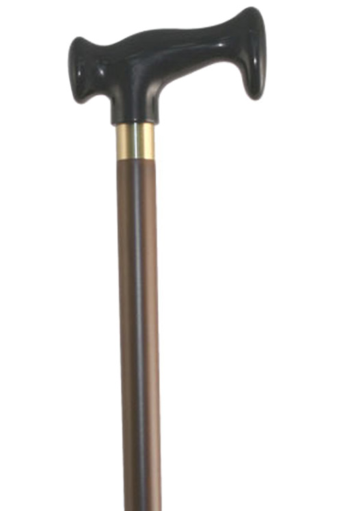 Escort - Black Crutch Moulded Handle Walking Stick