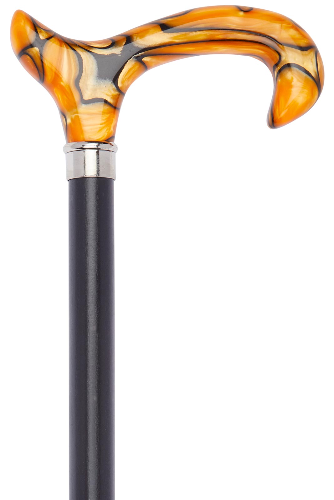 Willostic Stick Orange Marbled Acrylic Derby Walking Stick – Stylish Cane | Stick ...