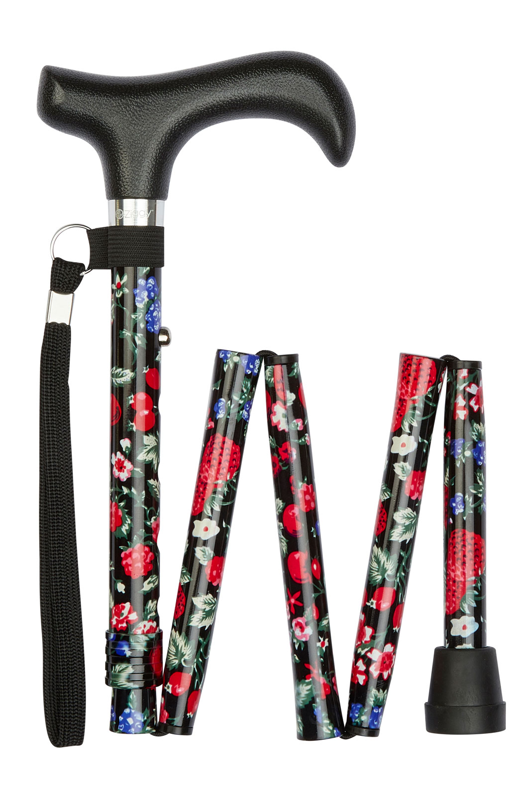 Shorter Folding Walking Stick - Fruits