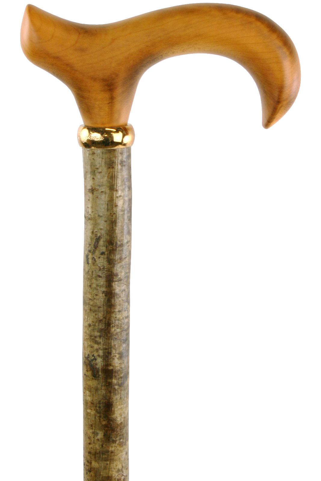 Maple Country Derby Cane on Rustic Shaft