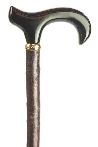 Sandalwood Country Derby Walking Stick on Blackthorn Rustic Shaft