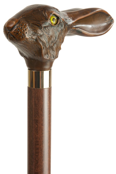 Hare's Brown Head Collectors Cane