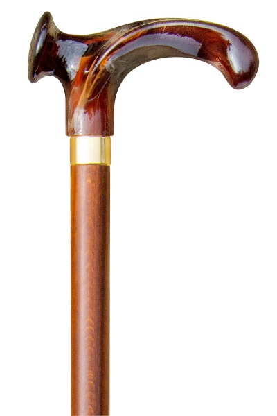 Amber Relax Grip Orthopaedic Walking Stick - Left Hand