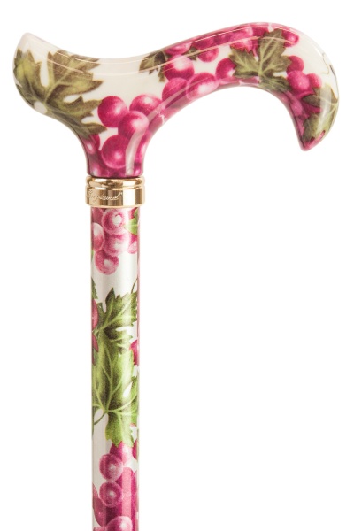 Tea Party Adjustable Walking Stick - Red Grapes