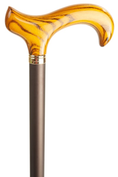 Height-adjustable Gents Derby Walking Stick - Matt Brown