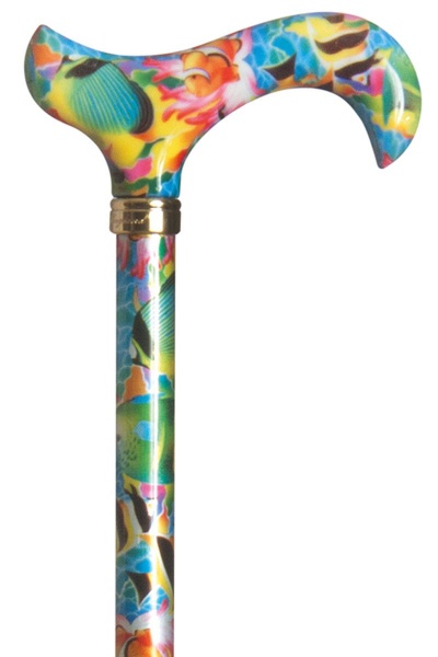 Fashion Derby Adjustable Walking Stick - Angel Fish