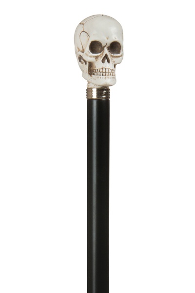 Imitation Ivory Skull Collectors Cane