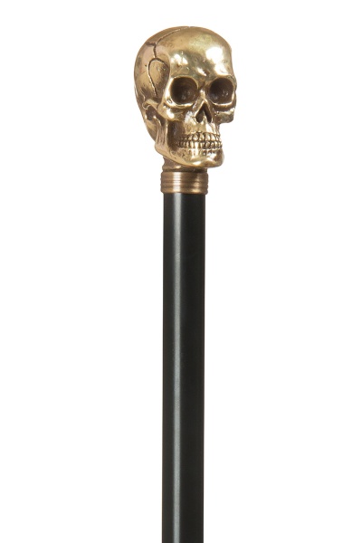 Gold Resin Skull Dress Cane