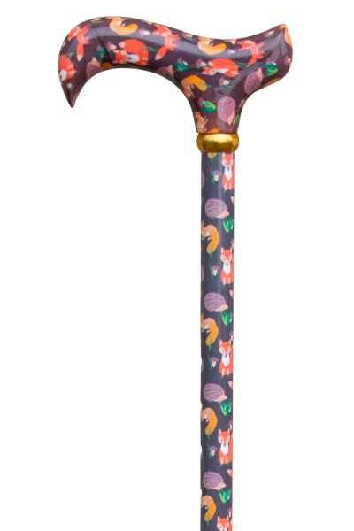 Animal Friends Derby Adjustable Walking Stick - Forest Creatures