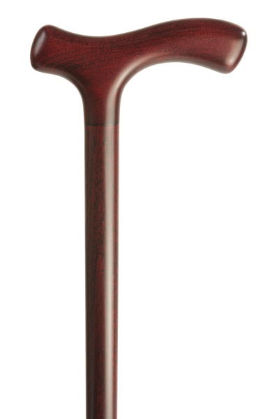 Mahogany Crutch Handled Walking Stick