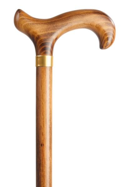 Flame Scorched Derby Walking Stick with Collar