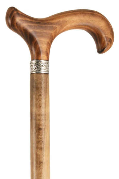 Celtic Derby Beech Walking Cane with Natural Handle