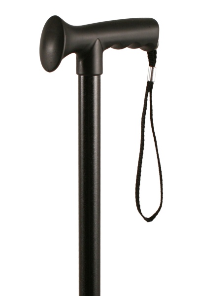 Gel Handle Adjustable Walking Stick - Black