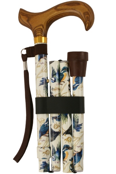 Deluxe Folding Walking Stick - British Birds