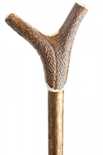 Staghorn Thumbstick on Hazel Shaft