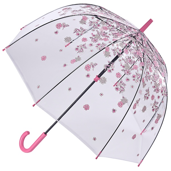 Fulton Birdcage Clear Dome Umbrella - Sketchy Sprigs