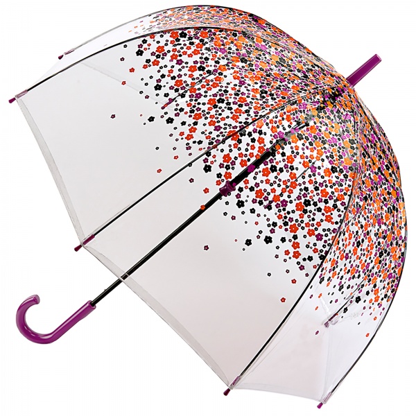 Fulton Birdcage Clear Dome Umbrella - Hippie Scatter