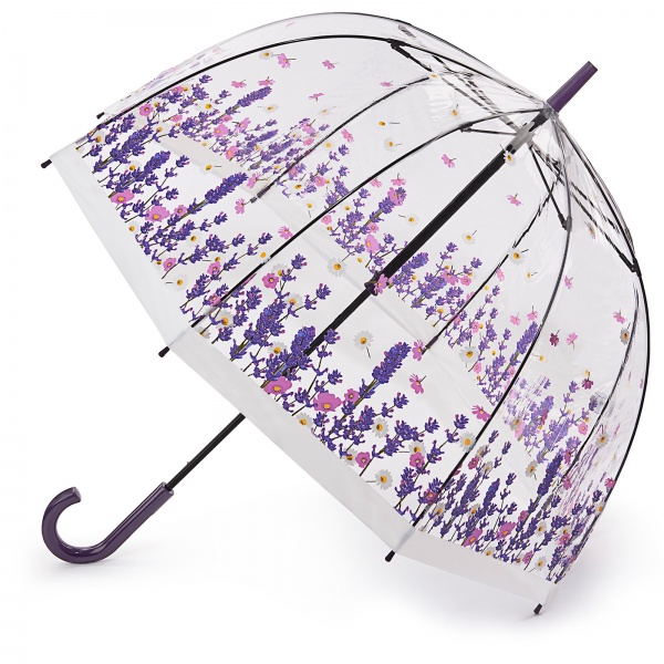 Fulton Birdcage Clear Dome Umbrella - Flower Field