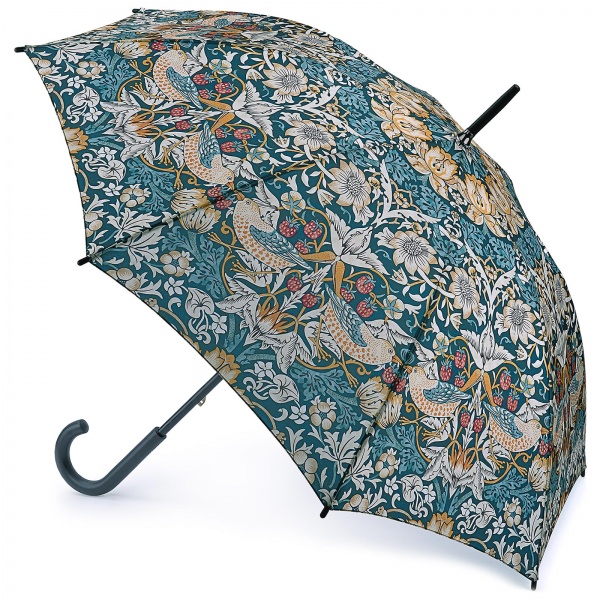 Morris & Co Kensington UVP Umbrella by Fulton - Teal Strawberry Thief