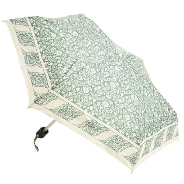 Morris & Co Tiny by Fulton - Lightweight Folding Umbrella - Bellflower Indigo Sage