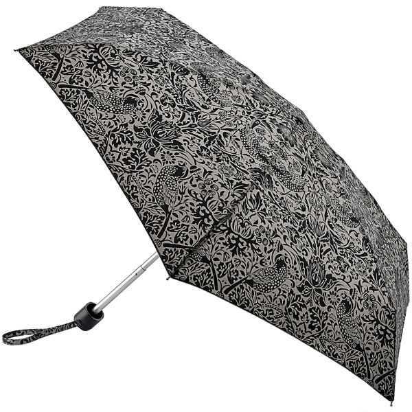 Morris & Co Tiny by Fulton - Lightweight Folding Umbrella - Strawberry Thief Pure