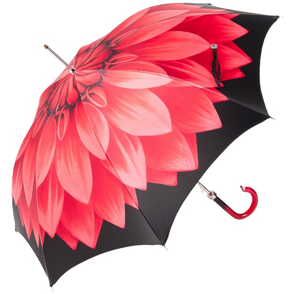 Lotus Red Luxury Ladies Automatic Umbrella by Pasotti