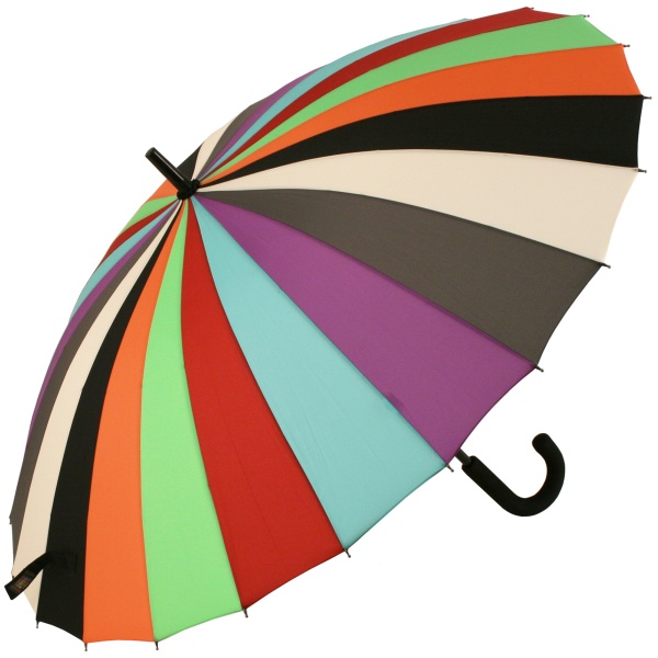 24 Rib Kaleidoscope Classic Stick Umbrella
