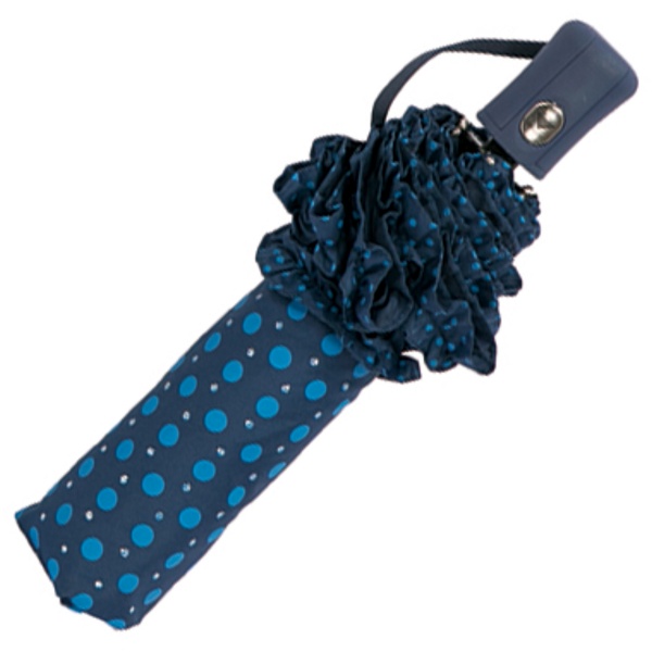 Frills & Sparkles Polkadot Folding Umbrella - Blue