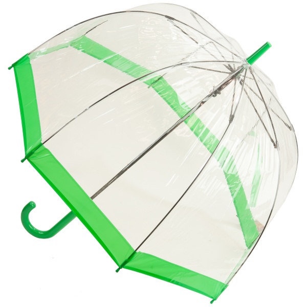 Soake Clear Deep Dome Umbrella - Green Trim