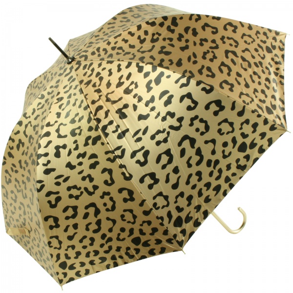 Soake Metallic Dome UV Protective Umbrella - Golden Leopard