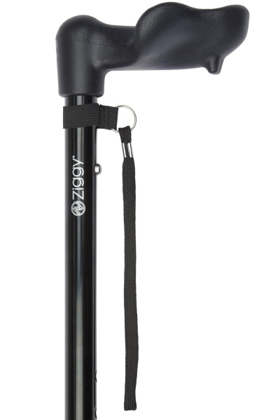 Anatomical Shock Absorber Adjustable Walking Stick Right Handed