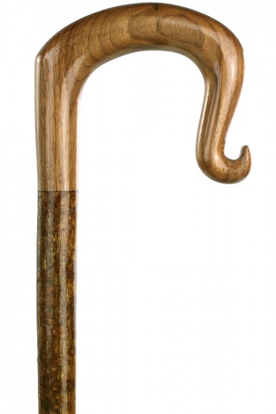 Handmade Walnut Shepherd's Crook on Hazel Shaft