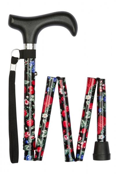 Shorter Folding Walking Stick - Fruits