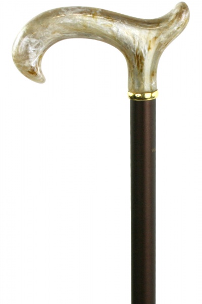 Extending Derby Cane with Marbled Blonde Handle