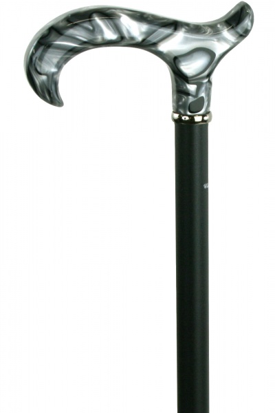 Extending Derby Cane with Marbled Black Handle