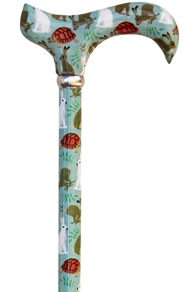 Classic Canes Derby Adjustable Walking Stick - Hare and Tortoise