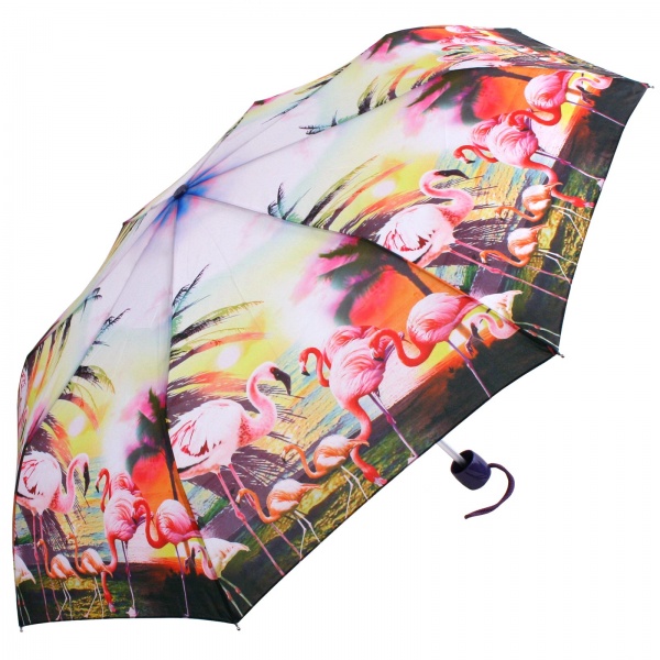 Fulton Minilite Folding Umbrella - Flamingo Sunset