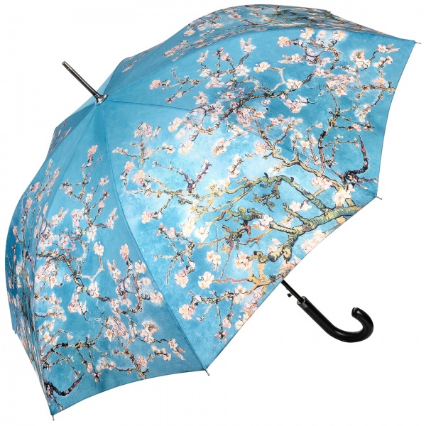 Almond Blossom by Vincent Van Gogh Auto Open Long Art Umbrella